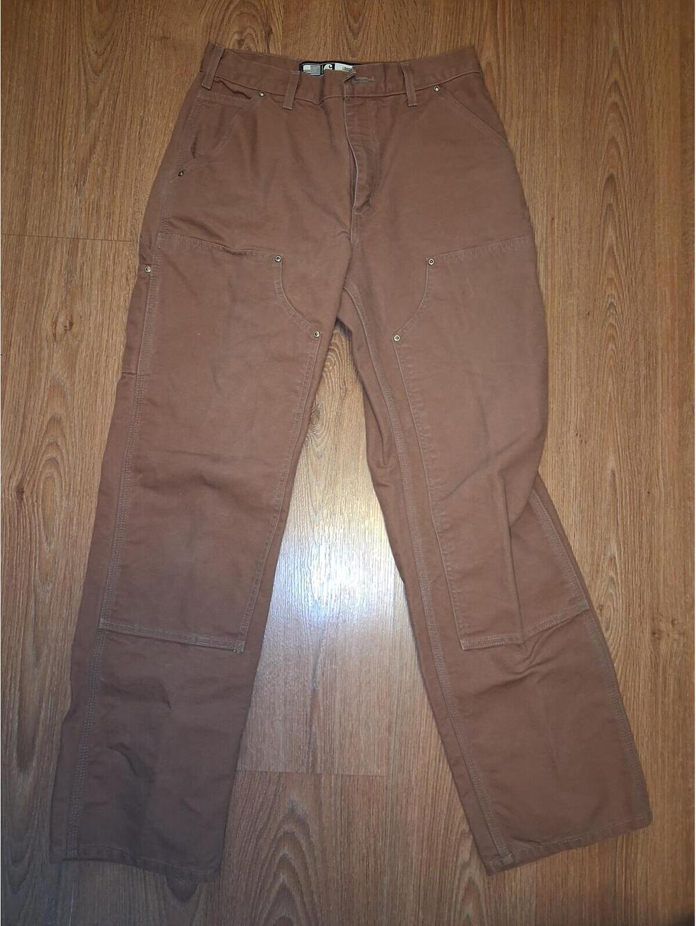 Carhartt Duck Dungaree Work Pants Mens 32x32 Camel Cotton